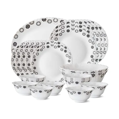 Image of Larah by BOROSIL Universe Opalware Dinner Set, 27-Pieces