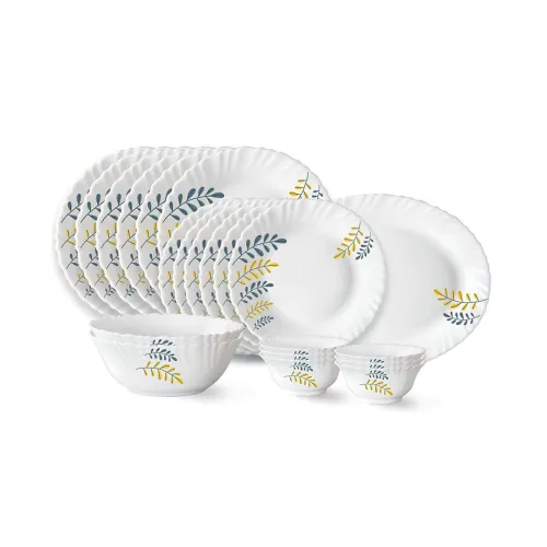 Image of Larah by Borosil Niva Opalware Dinner Set (21 Pc)