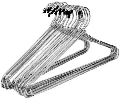Image of Lashkara Chrome Steel Shirt Pack of 12 Hangers