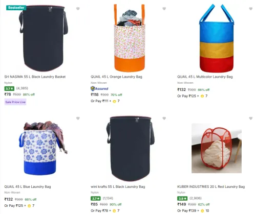 Image of Laundry Baskets – Starting at just ₹78