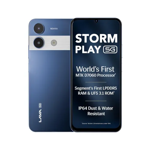 Image of Lava Storm Play 5G (Frosty Blue, 6+6*GB RAM, 128GB Storage)