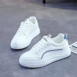 Layasa Casual Sneakers White Shoes For Girls (White , 8)