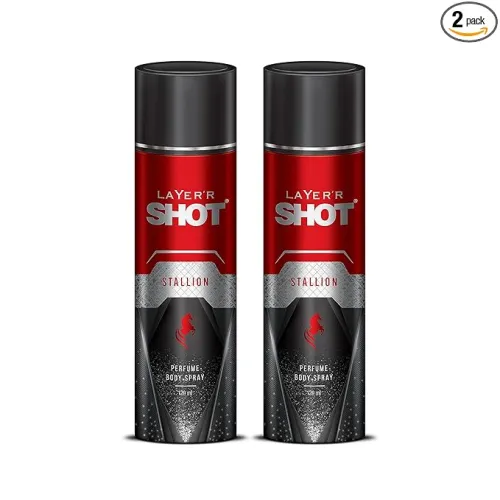 Image of Layer'r Shot Stallion Body Spray For Men - 2 x 120ml Each