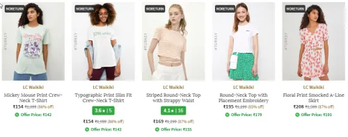 Image of LC Waikiki women's T-shirt Minimum 85% Discount