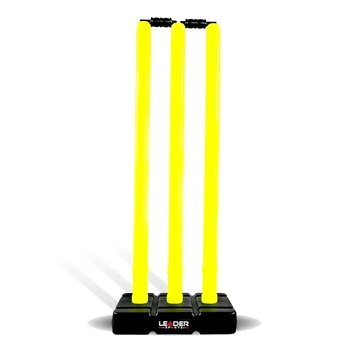 Image of Leader Sportz Cricket Stumps with Stand Cricket Kit Plastic Wickets for Cricket Standard Wickets