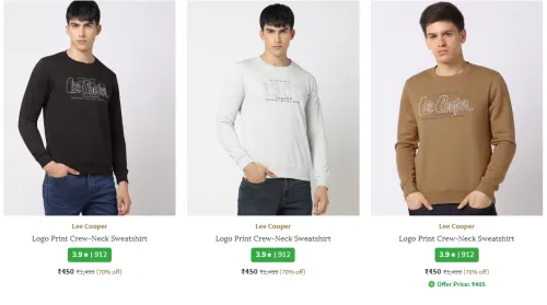Image of Lee Cooper Men Sweatshirt Flat 70% Discount