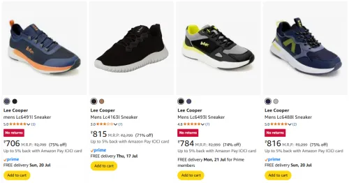 Image of Lee Cooper Men's Shoes at minimum 70% Discount