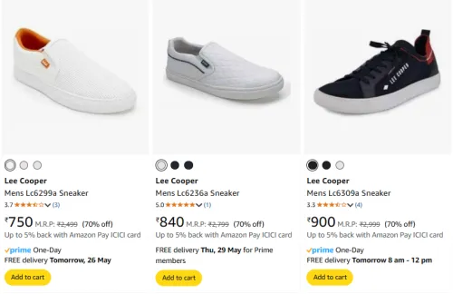 Image of Lee Cooper Men's Sneakers at minimum 62% Discount