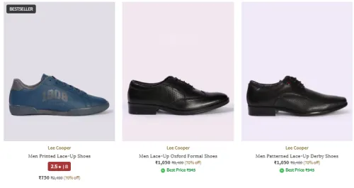 Image of Lee Cooper Shoes @ Flat 70% Discount
