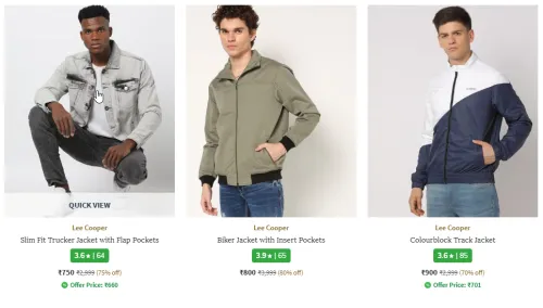 Image of LEE COOPER Slim Fit Trucker Jacket with Flap Pockets Starting Price @ ₹750