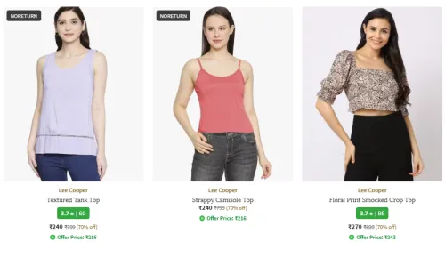 Image of Lee Cooper Top Minimum 70% Discount