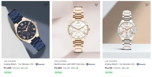 Image of LEE COOPER Women's Analog Watches Minimum 80% Discount