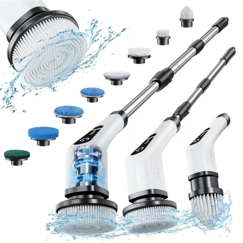 Image of Leebein Cordless Electric Spin Scrubber with 8 Brush Heads