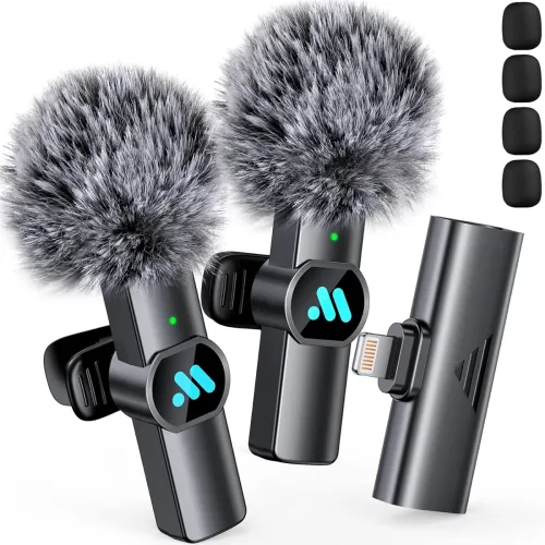 Image of Leettus Lavalier Wireless Microphone 2 Pieces