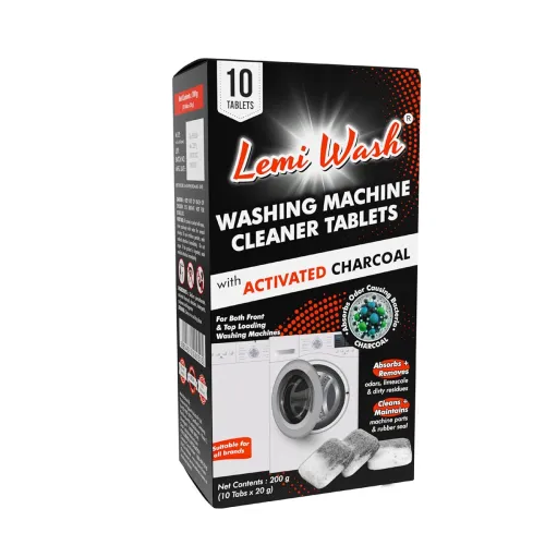 Image of Lemi Wash Charcoal Tablet Washing Machine Cleaner 10 Tablets | Removes Foul Odour |