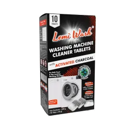 Lemi Wash Charcoal Tablet Washing Machine Cleaner 10 Tablets | Removes Foul Odour |