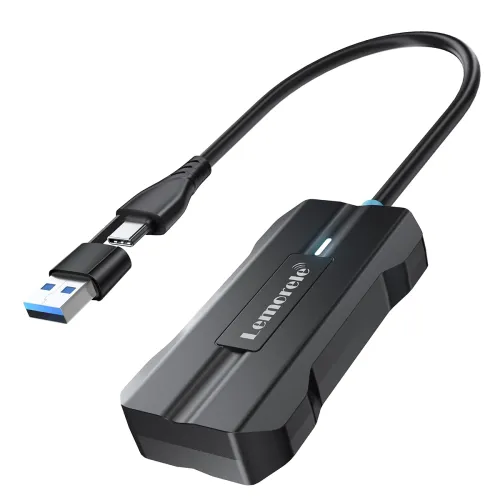 Image of Lemorele Wireless CarPlay & Android Auto 2-in-1 Adapter (Plug & Play)