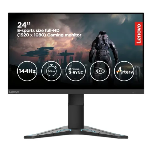 Image of Lenovo Gaming G-Series - G24-20, 23.8 Inch (60.452 Cm) 1920 x 1080 Pixels Fhd IPS Monitor LCD