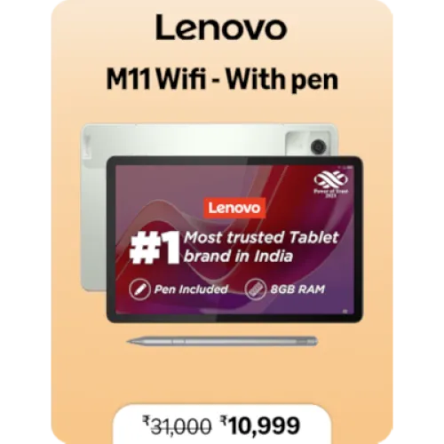 Image of Lenovo Tab M11 with Pen @ ₹10999 on Amazon Prime Day Sale