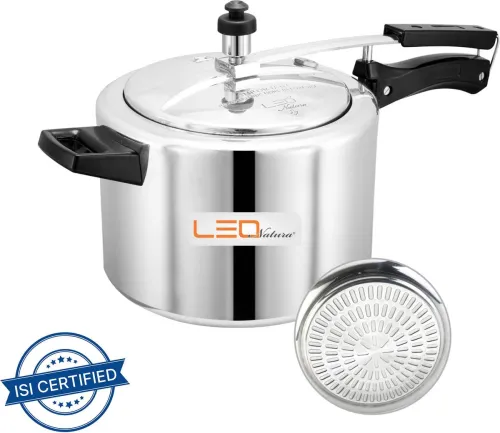 Image of Leo Natura by LEO NATURA Inner Lid 5 L Inner Lid Induction Bottom Pressure Cooker (Aluminium)