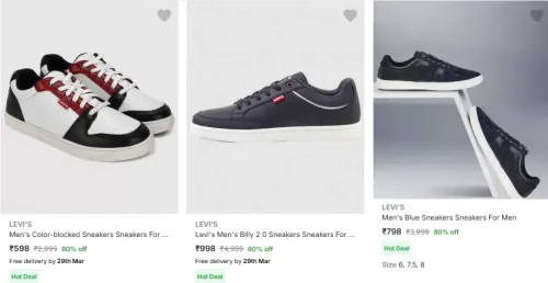 Image of LEVI'S Shoes For Men Starting @ ₹598