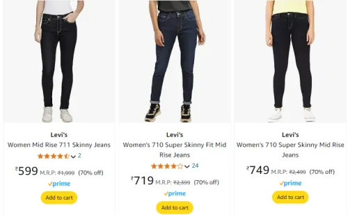 Image of Levi's Women Jeans Starting @ ₹599 up to 70% Discount