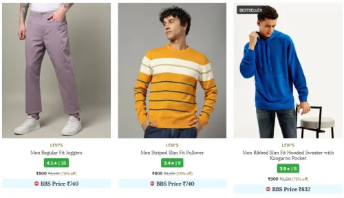 Image of Levis Brand Men's Clothing @ Flat 75% Discount