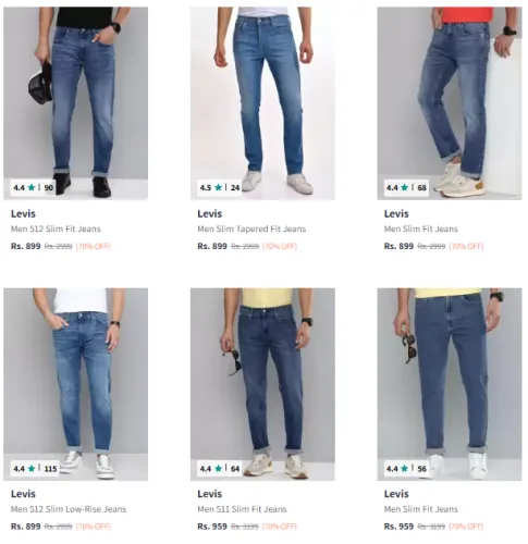 Image of Levis Brand Men's Jeans @ Flat 70% Discount