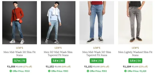 Image of Levis Men Clothing Minimum 60% Discount