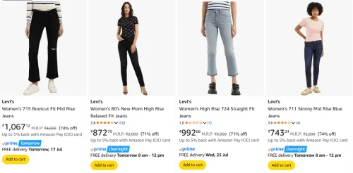 Image of Levi's Men's Jeans at minimum 71% Discount