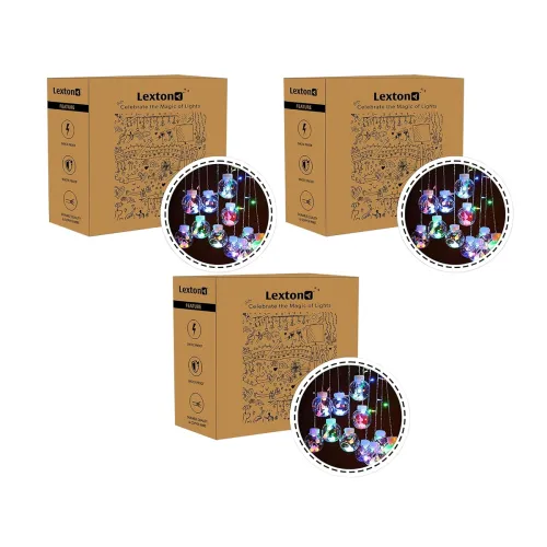 Image of Lexton 8.2 feet Wish Ball String Light for Decoration Pack of 3