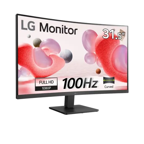 Image of LG 32MR50C 32-inch Full HD Curved Monitor.