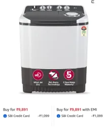 LG 7 Kg 5 Star Washing Machine