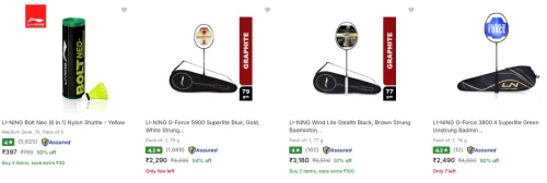 Image of Li-Ning Badminton Racquets 70% Discount