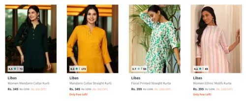 Image of Libas Women Collar Kurti Starting At ₹349