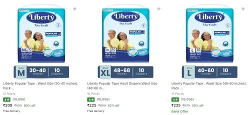 Image of Liberty Adult Diapers up to 74% Discount starting at ₹195