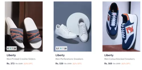Image of Liberty Men Fashion Footwear Starting @ ₹373