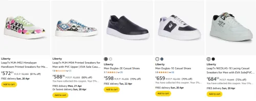 Image of Liberty Men's Shoes at minimum 70% Off