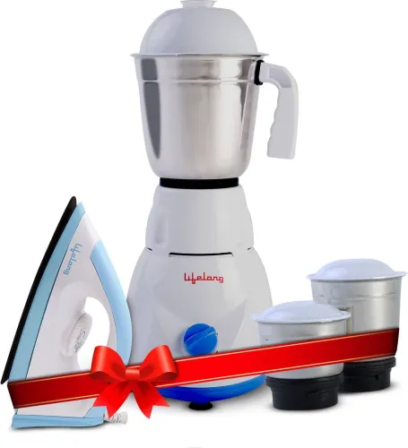 Image of Lifelong 500W Mixer Grinder & 1100W Dry Iron Combo (LLCMB02 | 3 Jars)