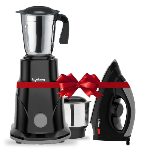 Image of Lifelong Duos 500 Watt 2 Jar Mixer Grinder with 1100 Watt Dry Iron 