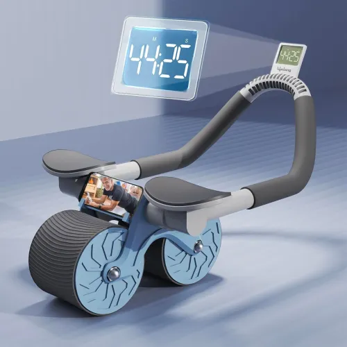 Image of Lifelong Abs Roller with Timer, Mobile Holder & Knee Pad for Home Gym