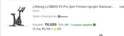 Lifelong LLSBB50 Fit Pro Exercise Bike
