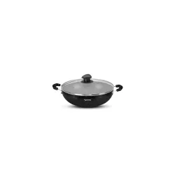 Lifelong Non-Stick Aluminium 2 litre Kadhai with Glass Lid