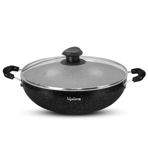 Image of Lifelong Non-Stick Aluminium 2 litre Kadhai with Glass Lid