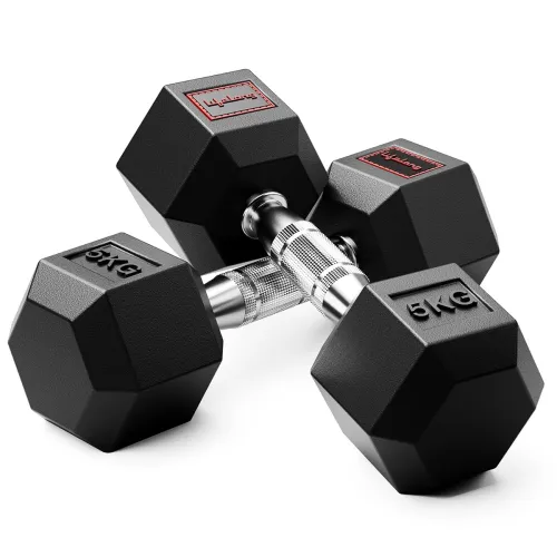 Image of Lifelong Rubber Dumbbells Set of 2 (5Kg*2)