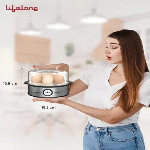 Image of Lifelong Silver Toned & Black Egg Boiler 360 Watt