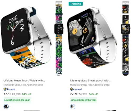 Image of Lifelong Smart Watches @ Start ₹759