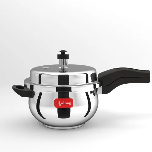 Image of Lifelong Stainless Steel Curve Pressure Cooker 5Liters