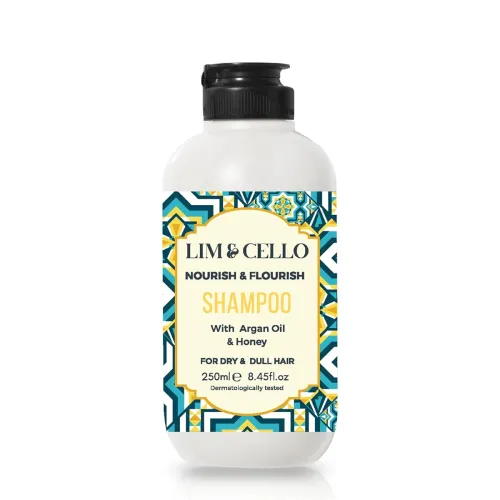Image of Lim & Cello Nourish & Flourish Argan Oil & Honey Shampoo 250ml
