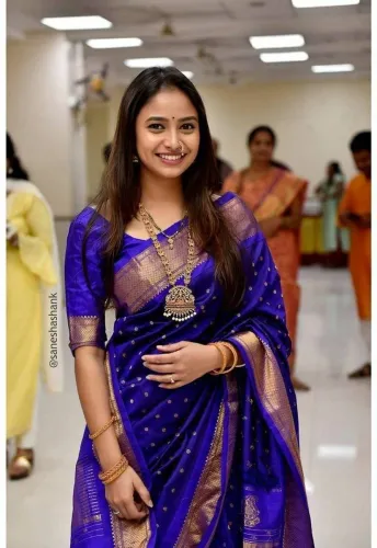 Image of LIMVRUX Kanjivaram Jacquard Pure Silk Saree